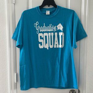 Graduation Squad Graphic T-Shirt XL Port & Company Core Cotton Blue Short Sleeve